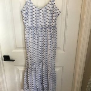 Blue and White Maxi Dress